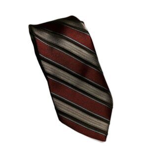 Austin Manor Brown Gray Tie Necktie Polyester Silk Blend 3 X 57 Inches